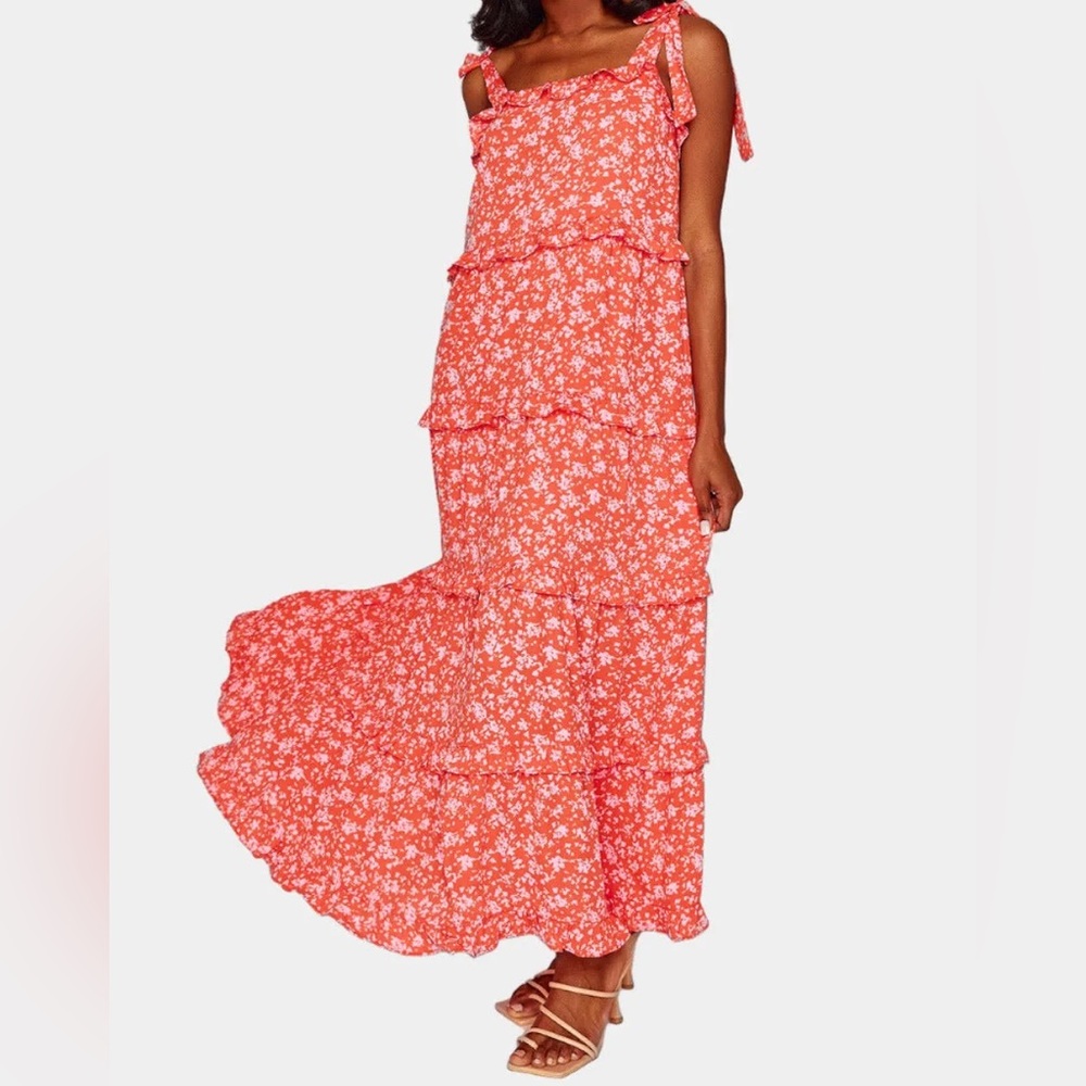 BuddyLove Libby Tie-Shoulder Maxi Dress